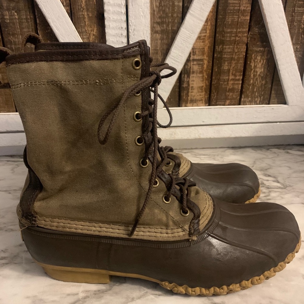 L.L bean waxed canvas Maine hunting boots Sz 10